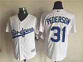 Majestic Los Angeles Dodgers #31 Joc Pederson White MLB Stitched Jersey,baseball caps,new era cap wholesale,wholesale hats